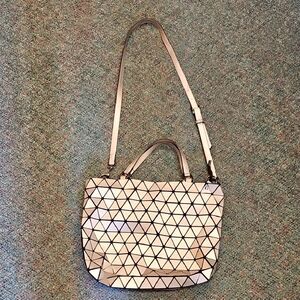 Geometric Patterned Silver Shoulder Or Crossbody Bag Cybertruck Purse!